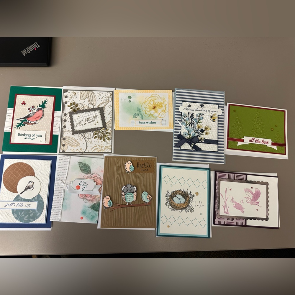 Handmade Assorted Greeting Cards Set - 10 cards